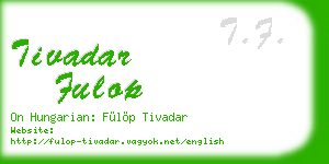 tivadar fulop business card