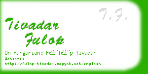 tivadar fulop business card